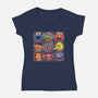 Sesame Street Bunch-Womens-V-Neck-Tee-turborat14
