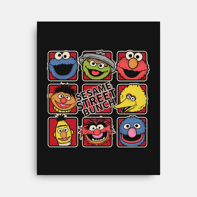 Sesame Street Bunch-None-Stretched-Canvas-turborat14