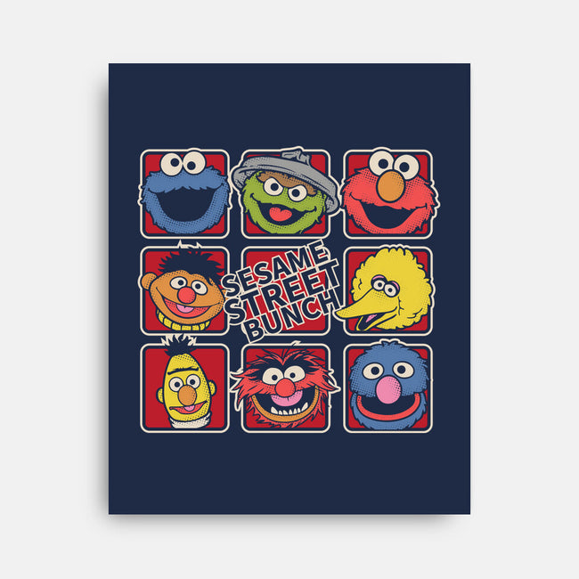 Sesame Street Bunch-None-Stretched-Canvas-turborat14