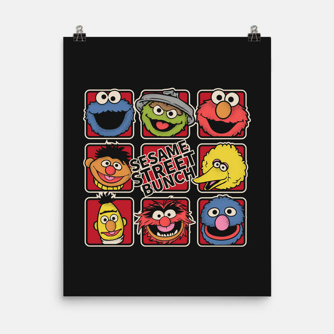 Sesame Street Bunch-None-Matte-Poster-turborat14