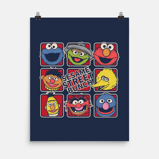 Sesame Street Bunch-None-Matte-Poster-turborat14