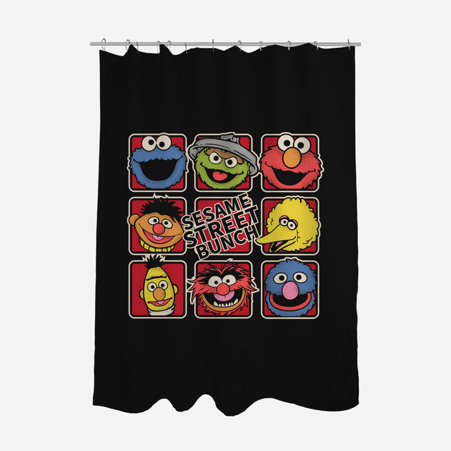 Sesame Street Bunch-None-Polyester-Shower Curtain-turborat14