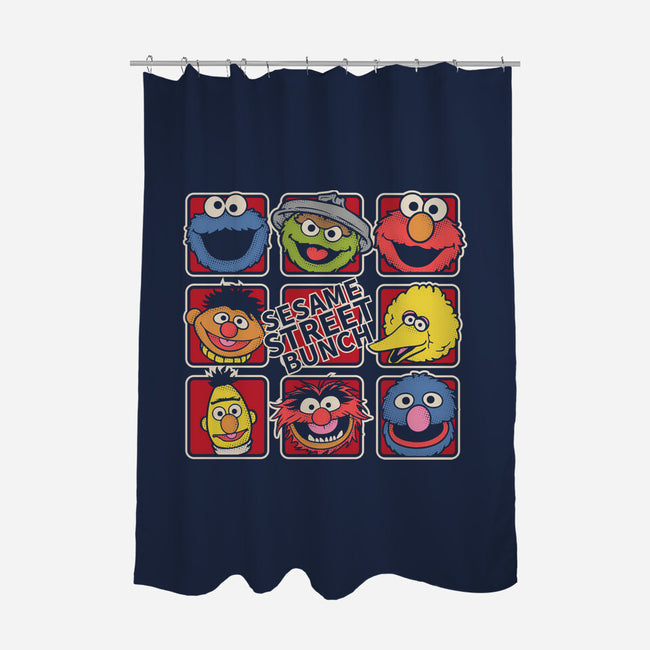 Sesame Street Bunch-None-Polyester-Shower Curtain-turborat14