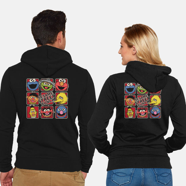 Sesame Street Bunch-Unisex-Zip-Up-Sweatshirt-turborat14