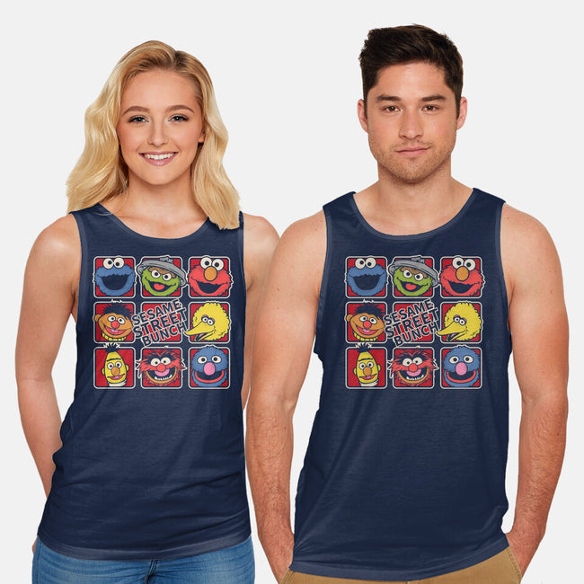 Sesame Street Bunch-Unisex-Basic-Tank-turborat14