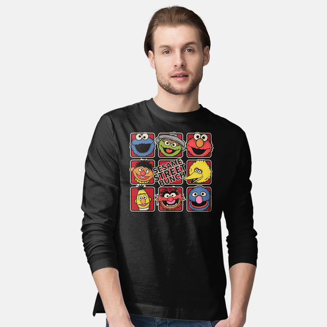 Sesame Street Bunch-Mens-Long Sleeved-Tee-turborat14