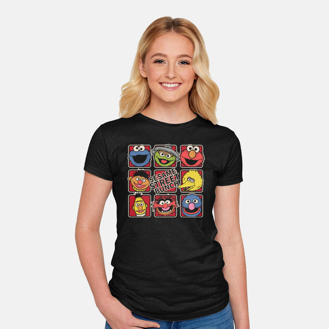 Sesame Street Bunch-Womens-Fitted-Tee-turborat14