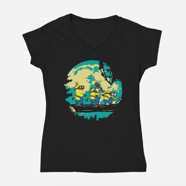 Hakuna Banana-Womens-V-Neck-Tee-turborat14