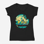 Hakuna Banana-Womens-V-Neck-Tee-turborat14