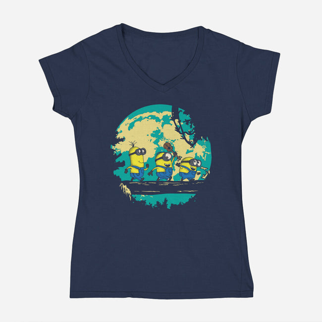 Hakuna Banana-Womens-V-Neck-Tee-turborat14