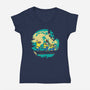 Hakuna Banana-Womens-V-Neck-Tee-turborat14