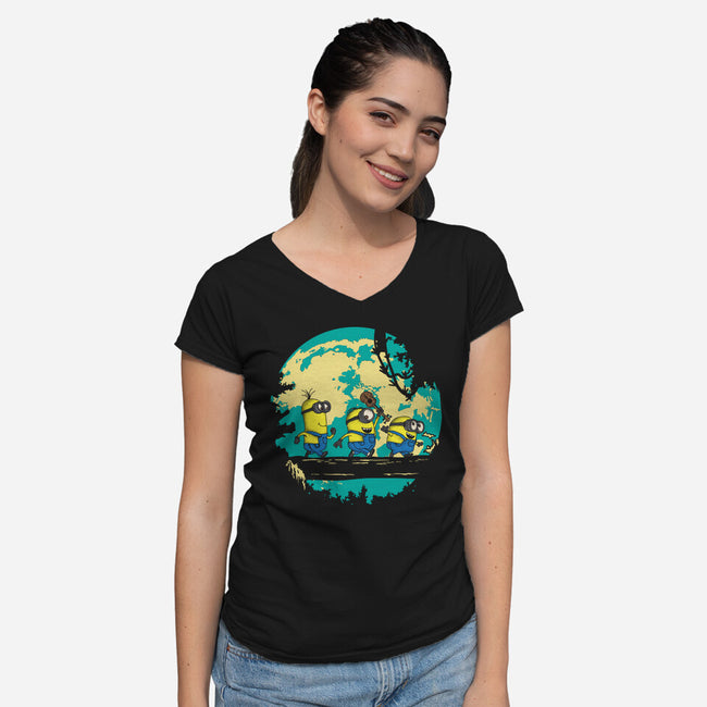 Hakuna Banana-Womens-V-Neck-Tee-turborat14