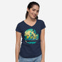 Hakuna Banana-Womens-V-Neck-Tee-turborat14