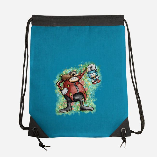 Strange Hedgehog-None-Drawstring-Bag-nickzzarto