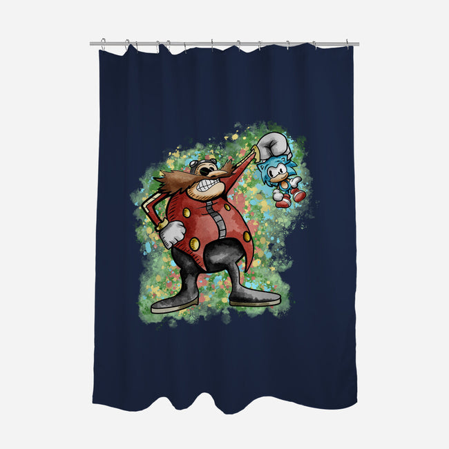 Strange Hedgehog-None-Polyester-Shower Curtain-nickzzarto