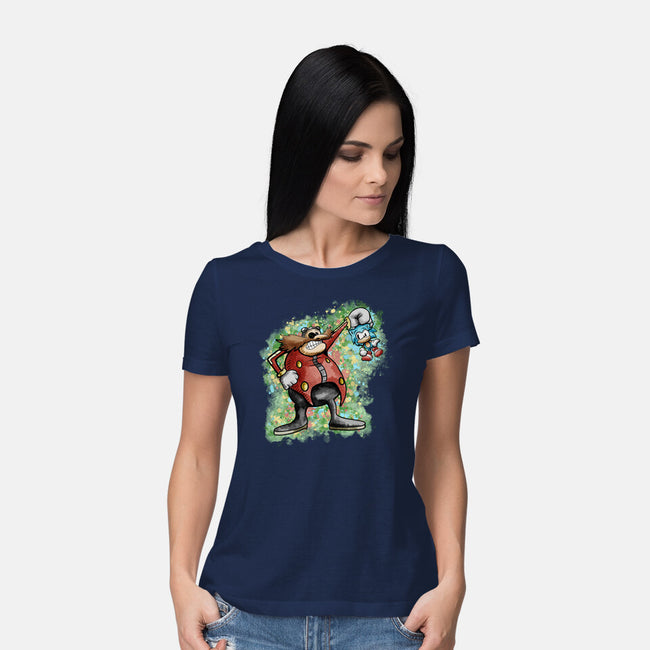 Strange Hedgehog-Womens-Basic-Tee-nickzzarto