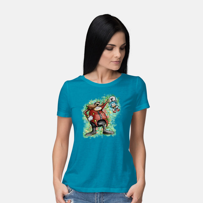 Strange Hedgehog-Womens-Basic-Tee-nickzzarto