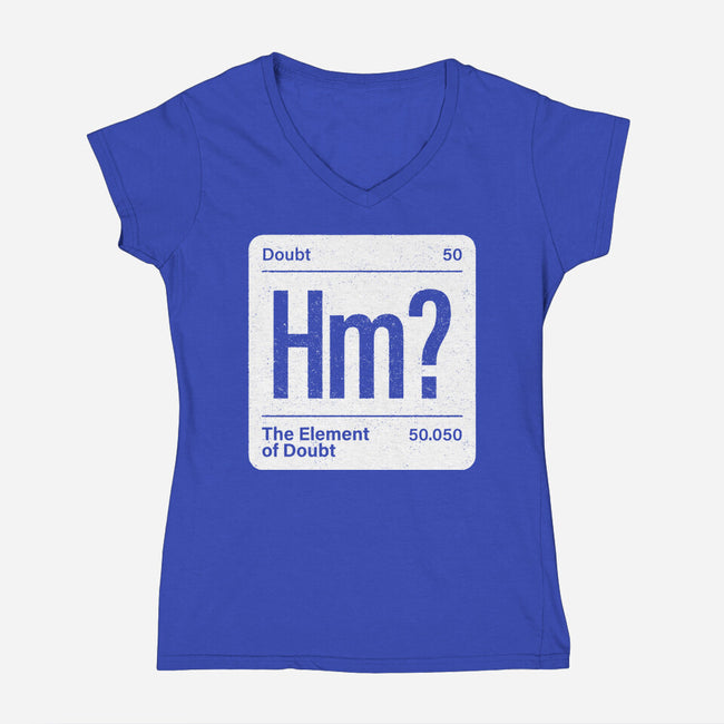 The Element Of Doubt-Womens-V-Neck-Tee-Popnotic