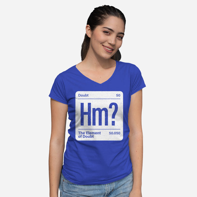 The Element Of Doubt-Womens-V-Neck-Tee-Popnotic