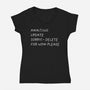 Well Dressed-Womens-V-Neck-Tee-rocketman_art