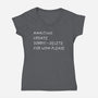 Well Dressed-Womens-V-Neck-Tee-rocketman_art