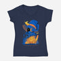 Maybe We Don't Exist-Womens-V-Neck-Tee-Kabuto Studio