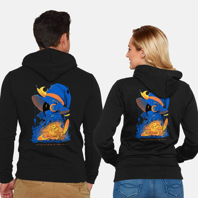 Maybe We Don't Exist-Unisex-Zip-Up-Sweatshirt-Kabuto Studio