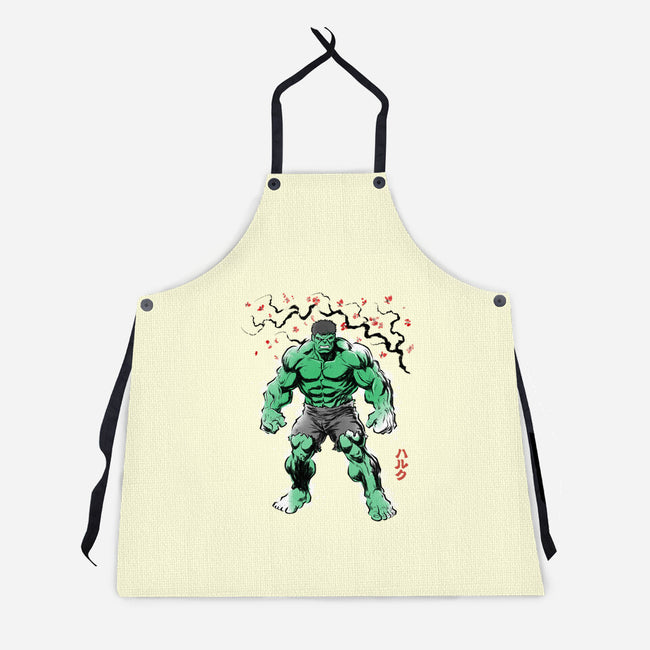 Gamma Titan Sumi-E-Unisex-Kitchen-Apron-Astrobot Invention
