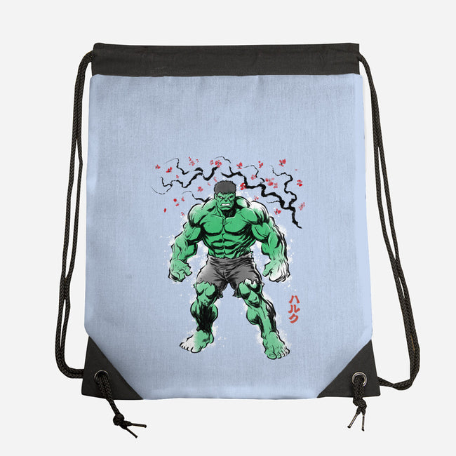 Gamma Titan Sumi-E-None-Drawstring-Bag-Astrobot Invention