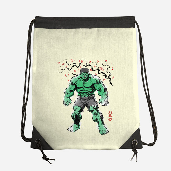 Gamma Titan Sumi-E-None-Drawstring-Bag-Astrobot Invention