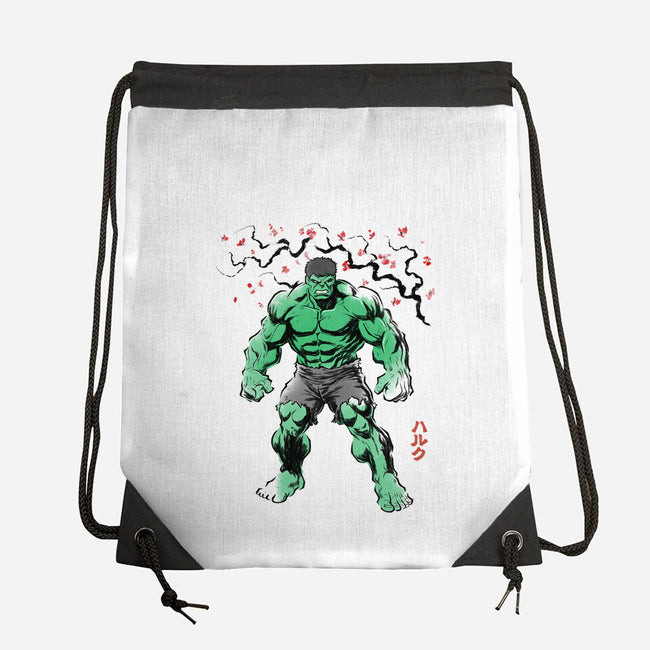 Gamma Titan Sumi-E-None-Drawstring-Bag-Astrobot Invention