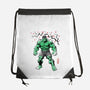 Gamma Titan Sumi-E-None-Drawstring-Bag-Astrobot Invention