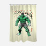 Gamma Titan Sumi-E-None-Polyester-Shower Curtain-Astrobot Invention