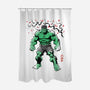 Gamma Titan Sumi-E-None-Polyester-Shower Curtain-Astrobot Invention