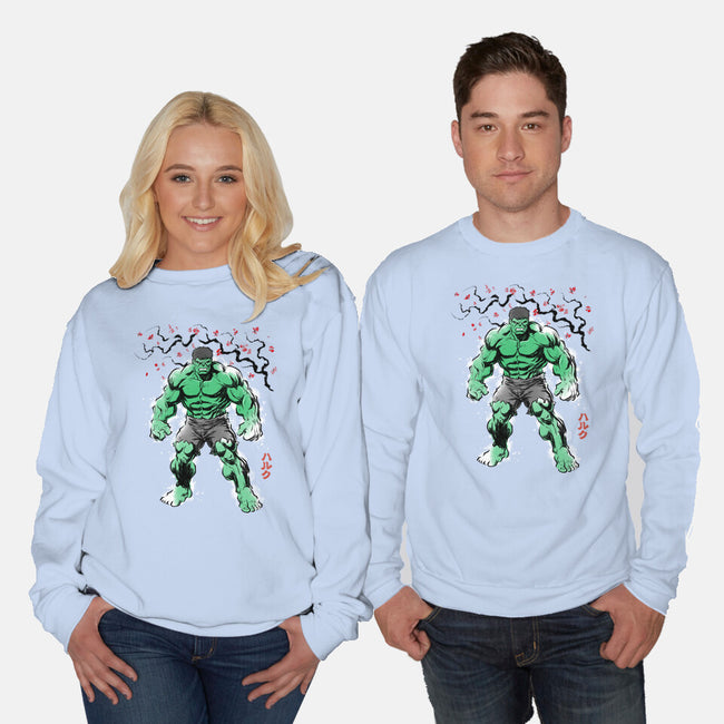 Gamma Titan Sumi-E-Unisex-Crew Neck-Sweatshirt-Astrobot Invention
