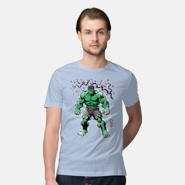 Gamma Titan Sumi-E-Mens-Premium-Tee-Astrobot Invention