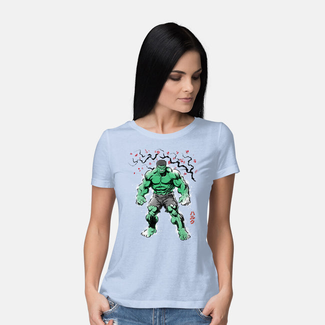 Gamma Titan Sumi-E-Womens-Basic-Tee-Astrobot Invention