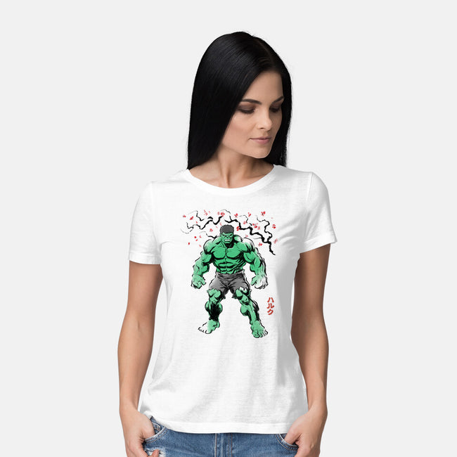 Gamma Titan Sumi-E-Womens-Basic-Tee-Astrobot Invention