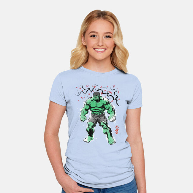 Gamma Titan Sumi-E-Womens-Fitted-Tee-Astrobot Invention