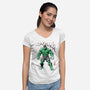 Gamma Titan Sumi-E-Womens-V-Neck-Tee-Astrobot Invention
