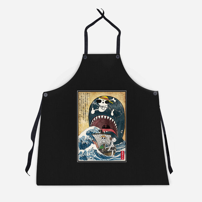 Goodbye Laboon Woodblock-Unisex-Kitchen-Apron-DrMonekers