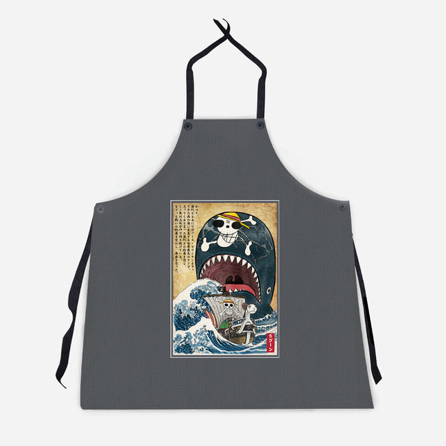 Goodbye Laboon Woodblock-Unisex-Kitchen-Apron-DrMonekers