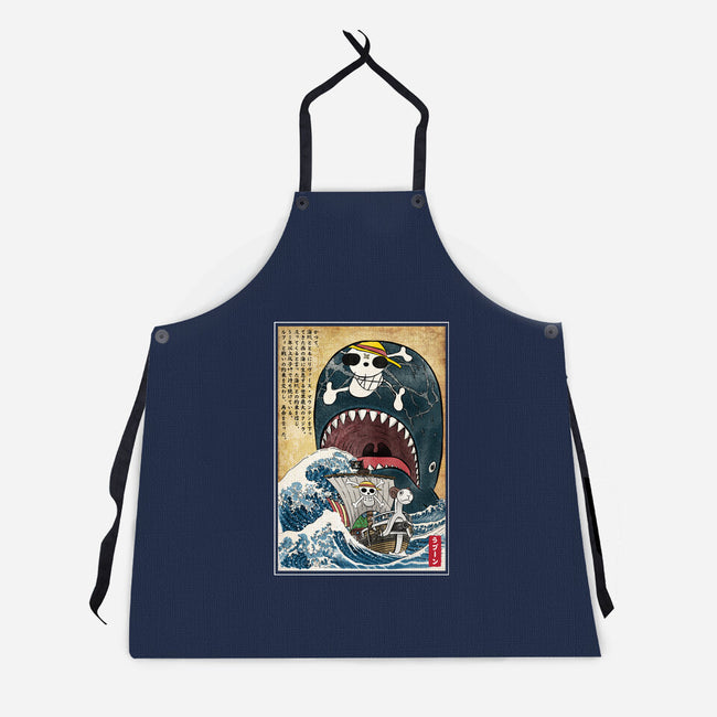 Goodbye Laboon Woodblock-Unisex-Kitchen-Apron-DrMonekers
