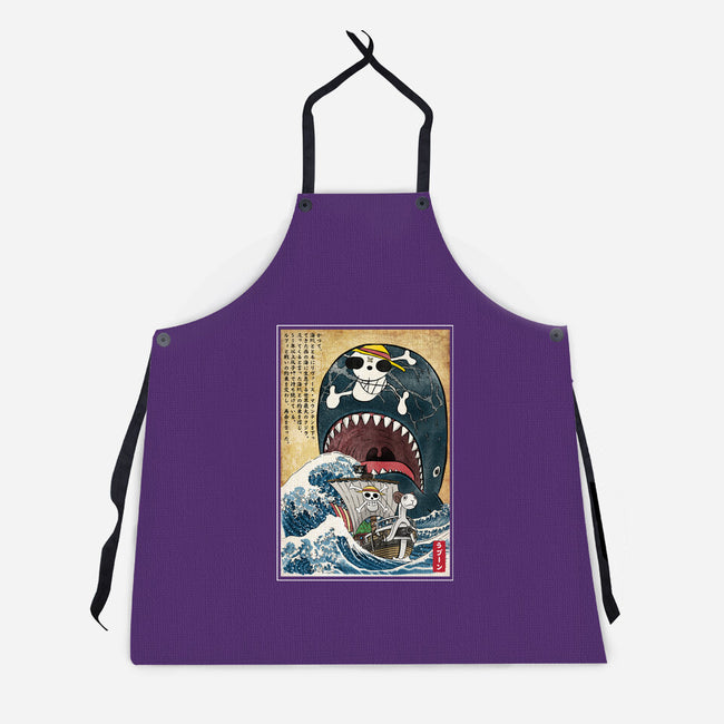 Goodbye Laboon Woodblock-Unisex-Kitchen-Apron-DrMonekers