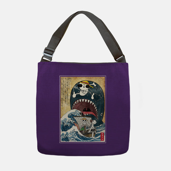 Goodbye Laboon Woodblock-None-Adjustable Tote-Bag-DrMonekers