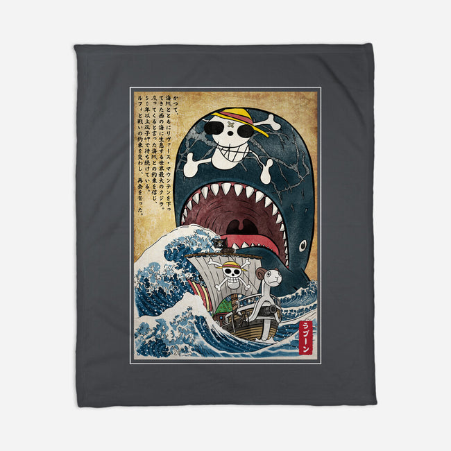 Goodbye Laboon Woodblock-None-Fleece-Blanket-DrMonekers