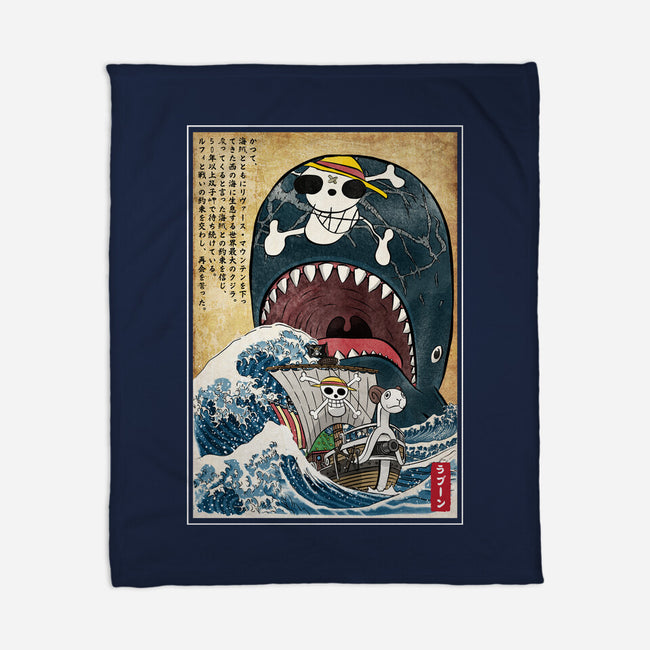Goodbye Laboon Woodblock-None-Fleece-Blanket-DrMonekers