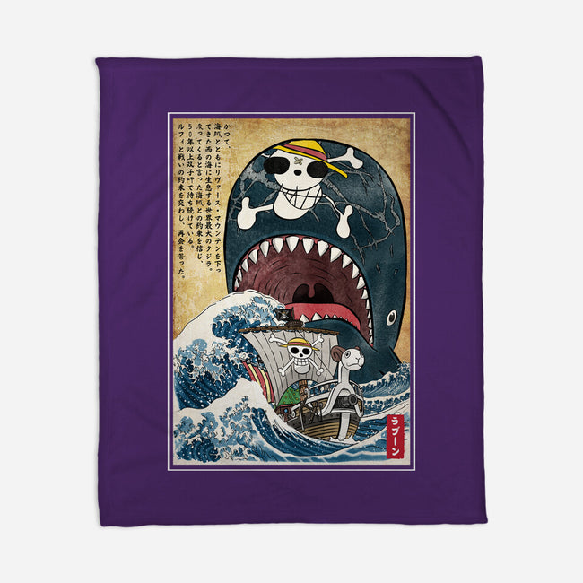 Goodbye Laboon Woodblock-None-Fleece-Blanket-DrMonekers