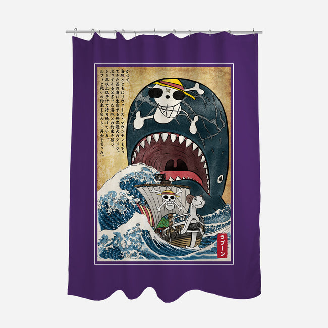 Goodbye Laboon Woodblock-None-Polyester-Shower Curtain-DrMonekers