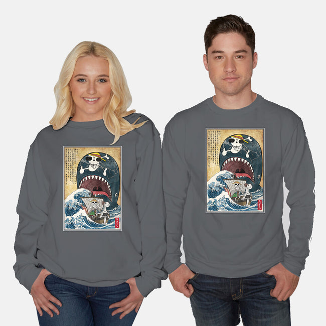 Goodbye Laboon Woodblock-Unisex-Crew Neck-Sweatshirt-DrMonekers